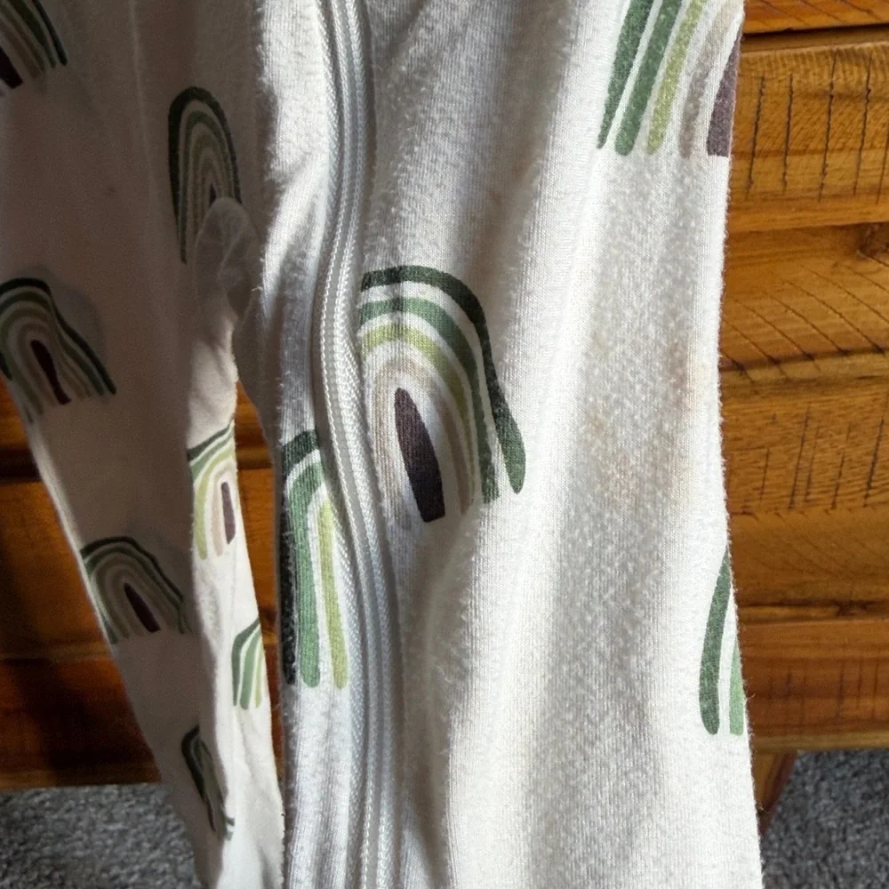 Kyte Baby Green and White Rainbow Kids One Piece